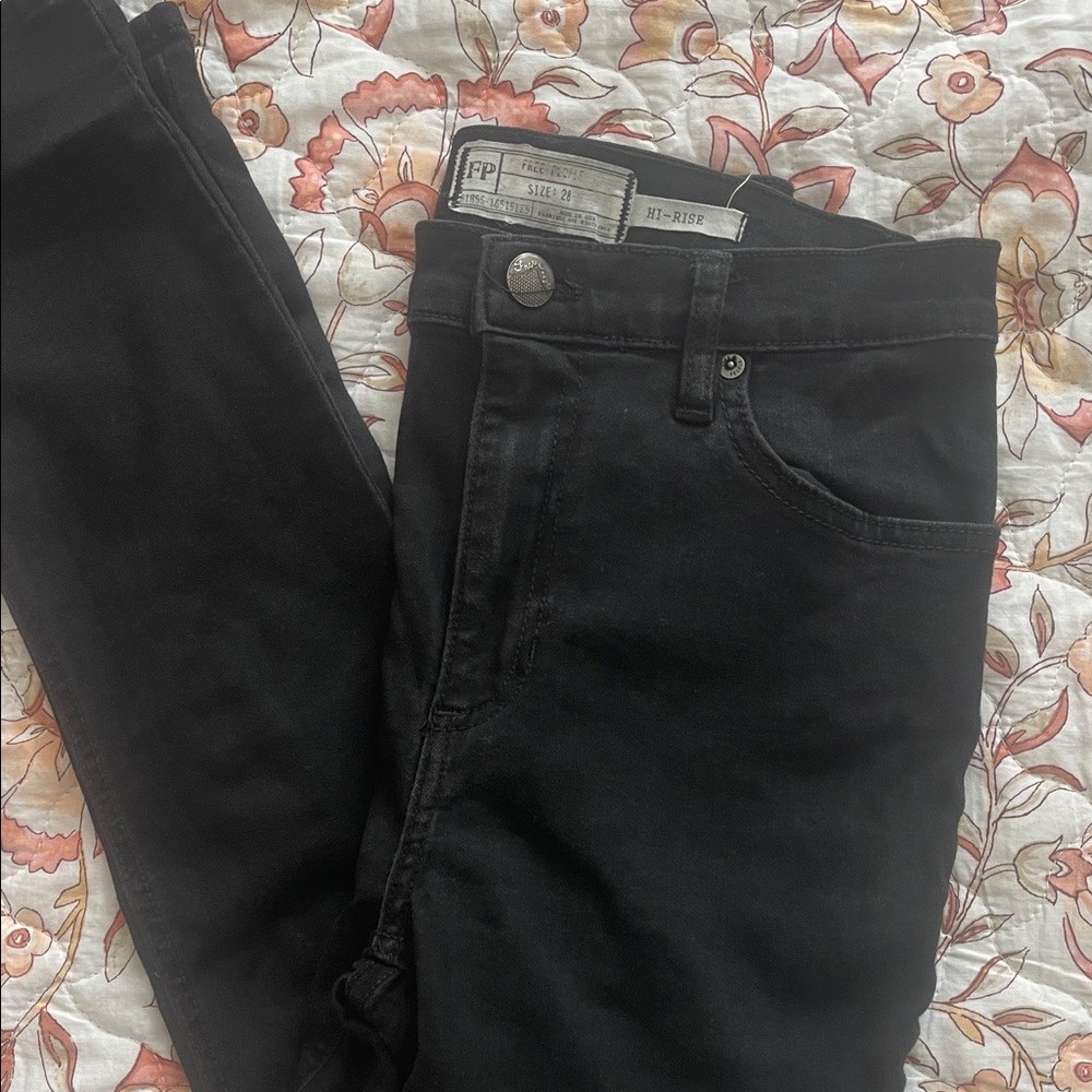 Free People High-Rise Black Jeans